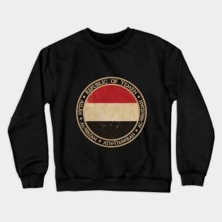 Vintage Republic of Yemen Asia Asian Flag Crewneck Sweatshirt